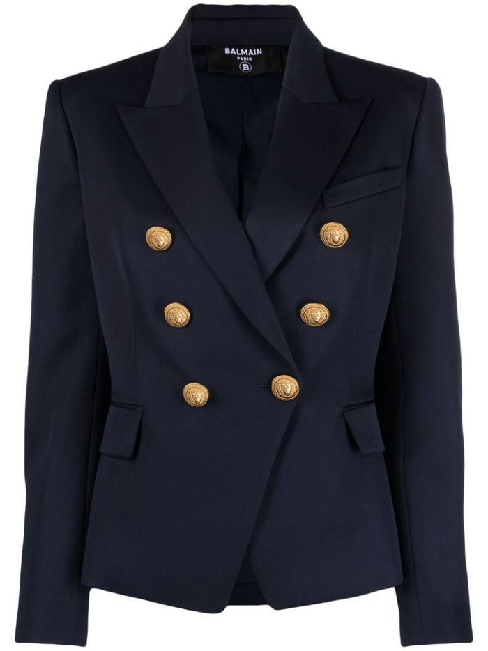 Balmain Jackets Blue Outer: Wool Lining: Viscose