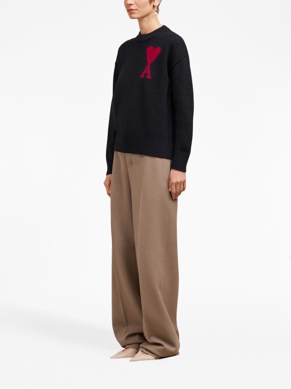 Ami Paris Sweaters Black Wool