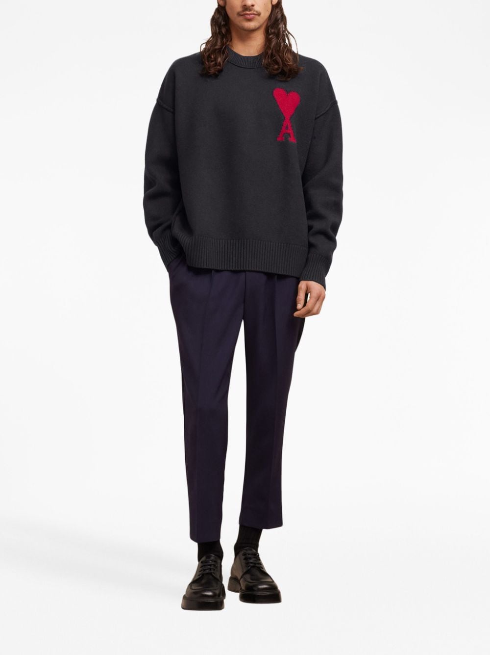 Ami Paris Sweaters Black Wool