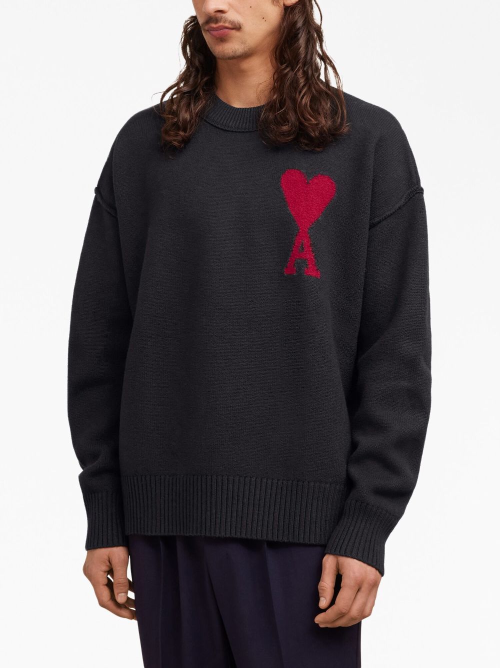 Ami Paris Sweaters Black Wool