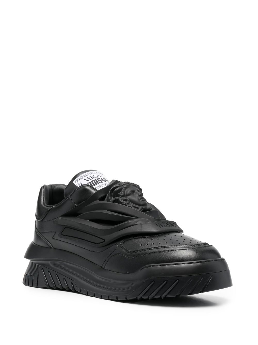 Versace Sneakers Black Sole: Rubber Lining: Leather