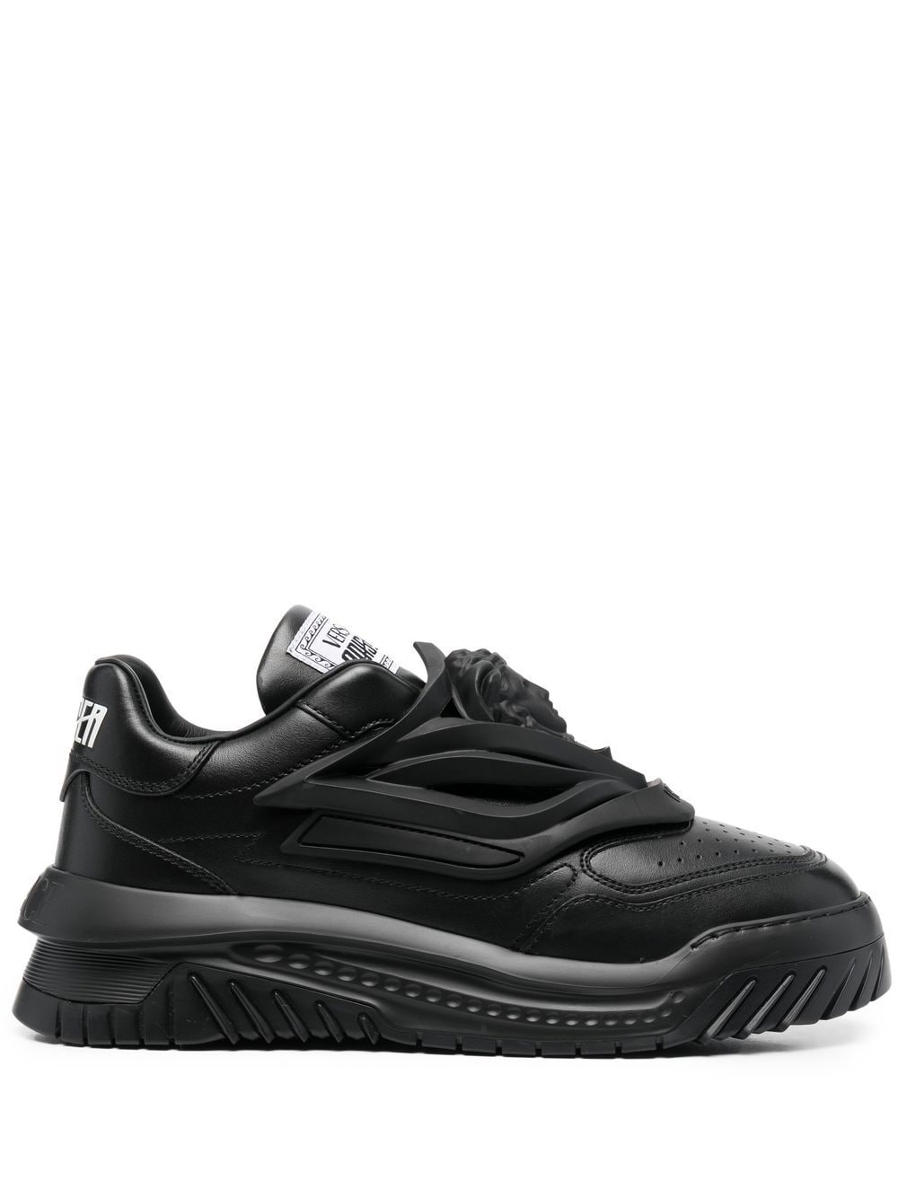 Versace Sneakers Black Sole: Rubber Lining: Leather