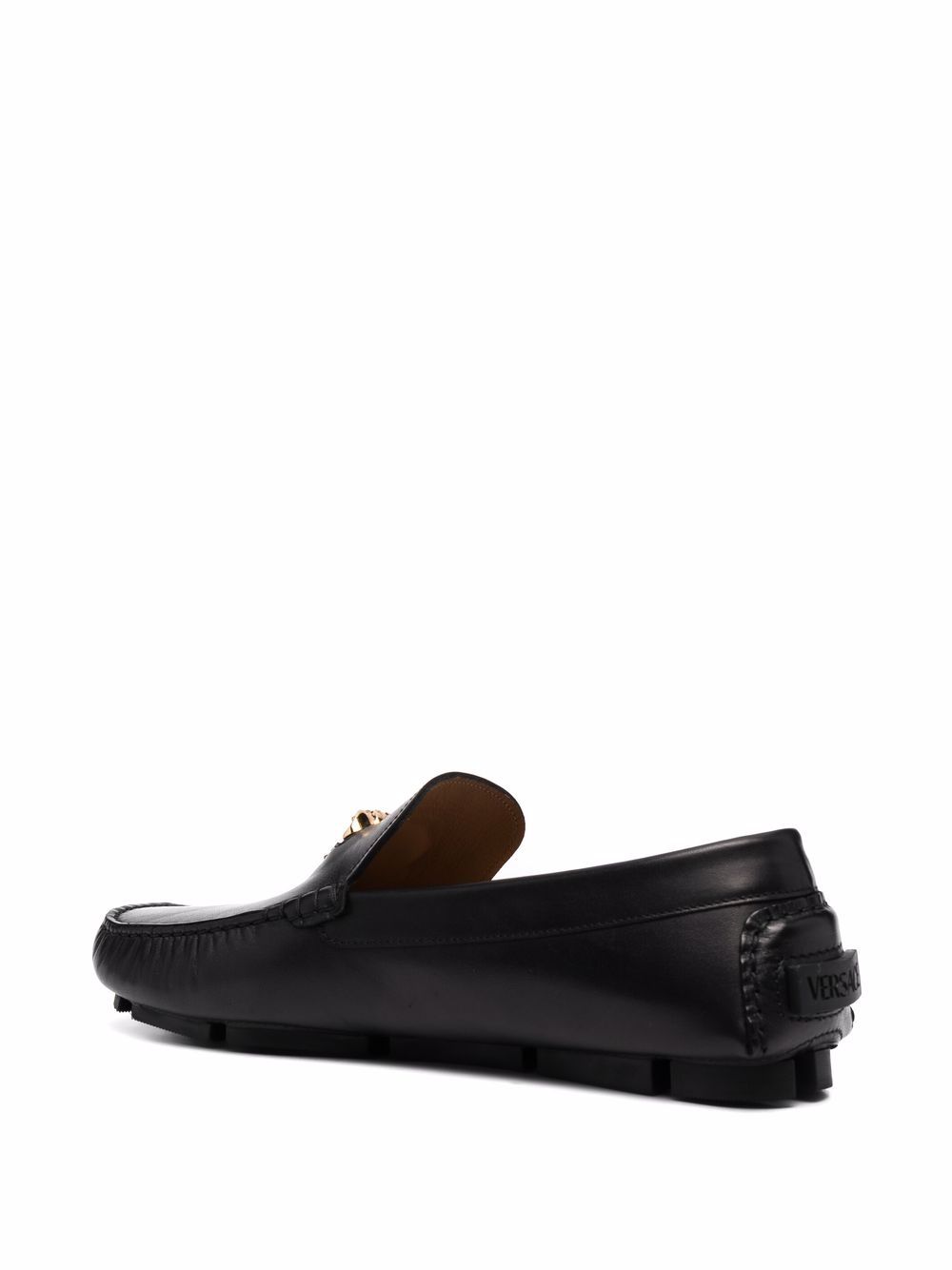 Versace Flat Shoes Black Sole: Rubber Lining: Leather