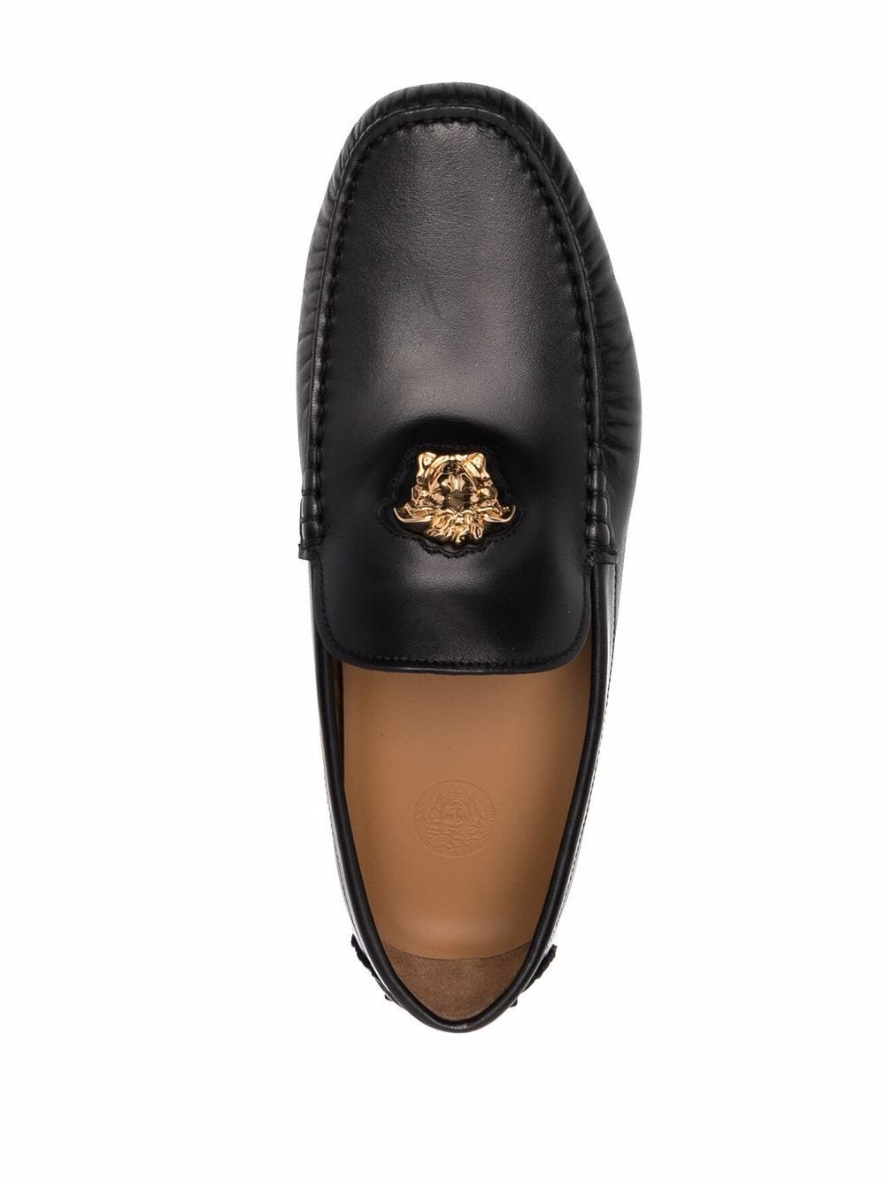 Versace Flat Shoes Black Sole: Rubber Lining: Leather