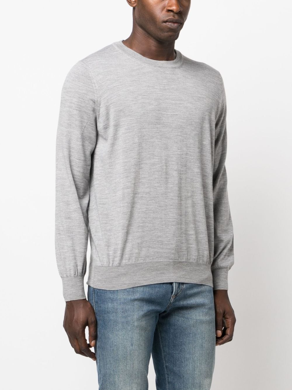 Brunello Cucinelli Sweaters Grigio Chiaro Virgin Wool