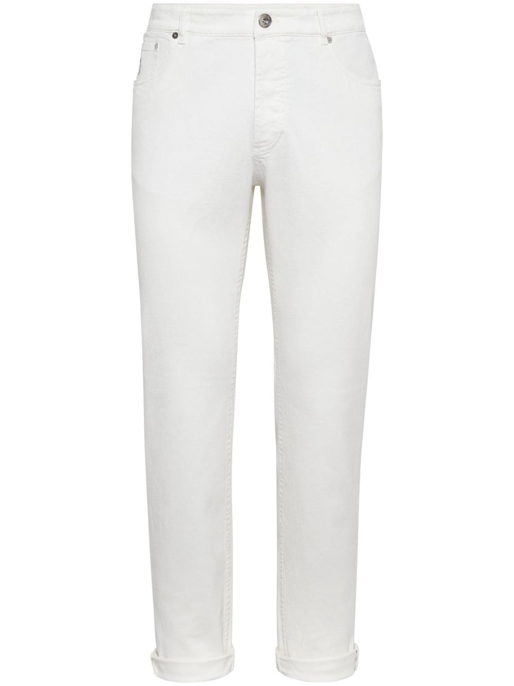 Brunello Cucinelli Jeans Bianco Outer: Leather