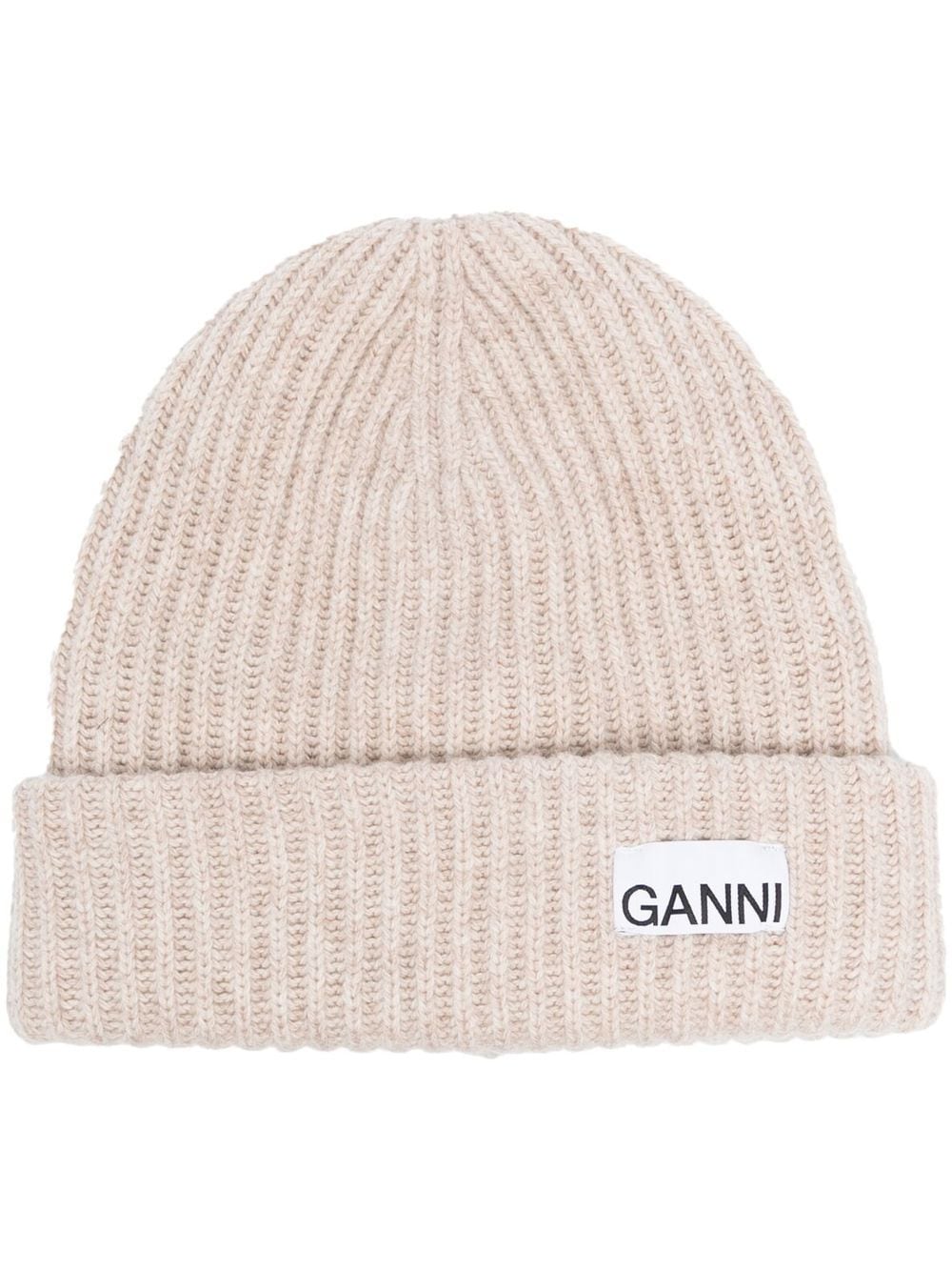 Ganni Hats Beige Wool