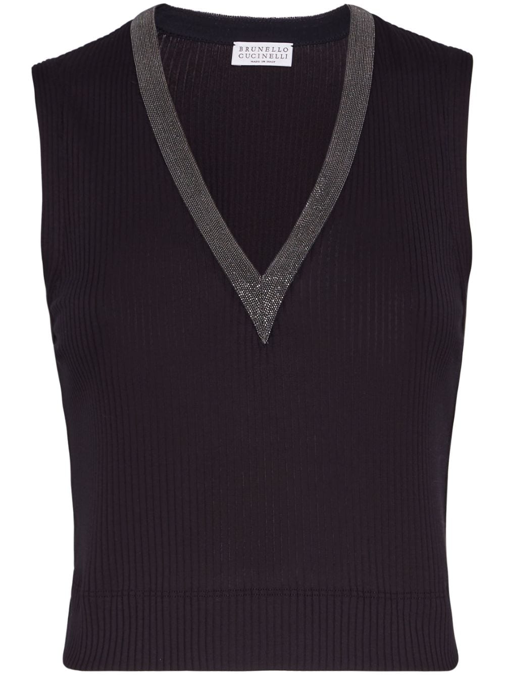 Brunello Cucinelli Top Nero Eco Brass