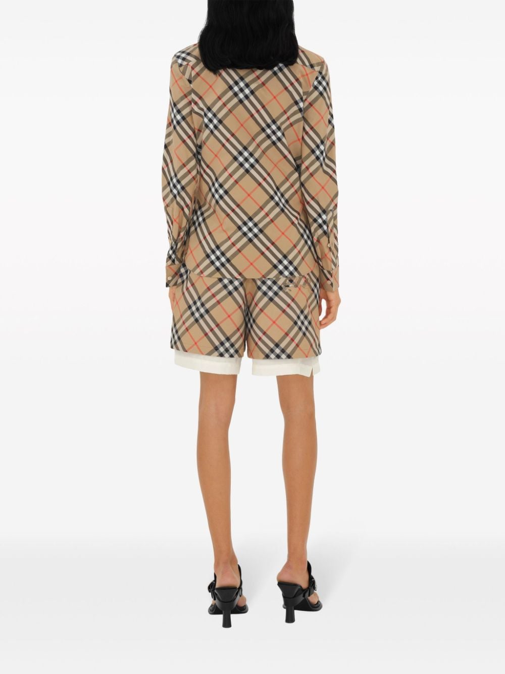 Burberry Shirts Beige Cotton