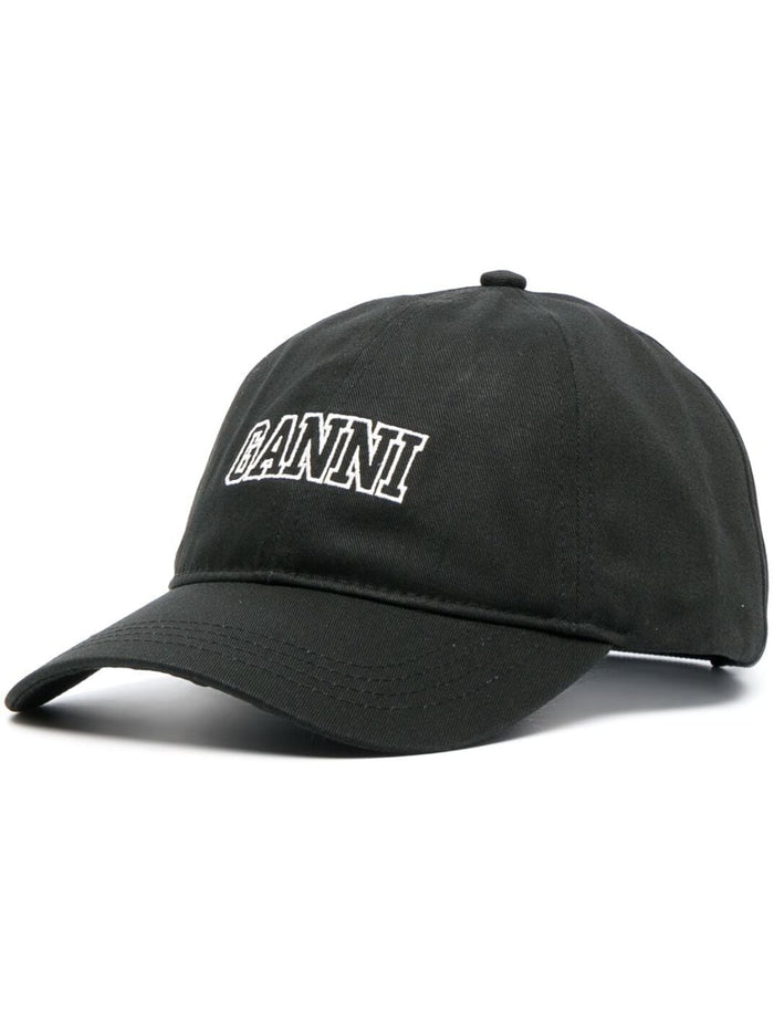 Ganni Hats Black Cotton