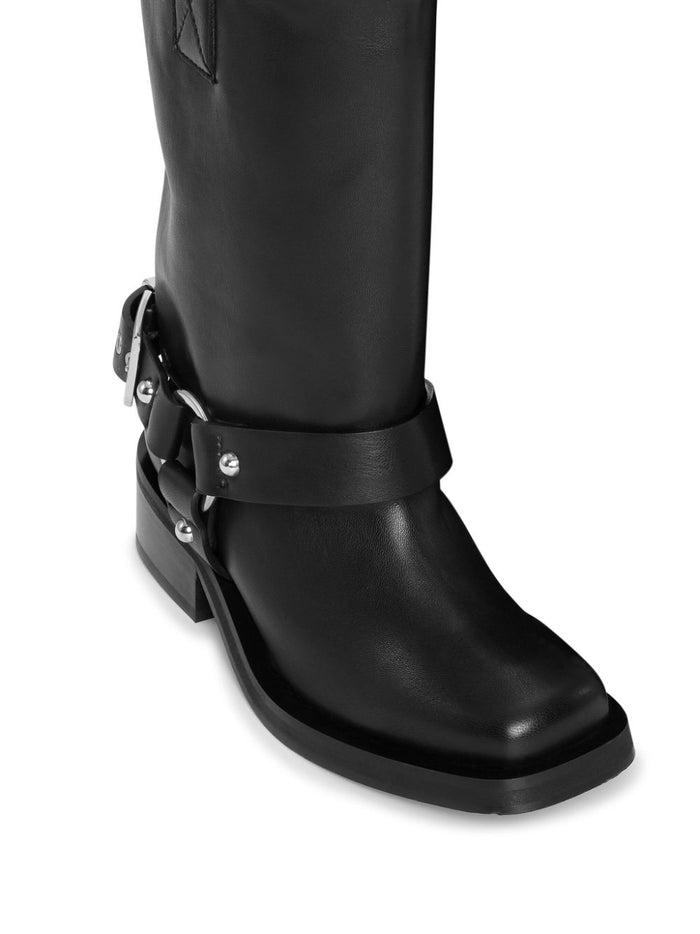 Ganni Boots Black Exterior: Recycled Leather