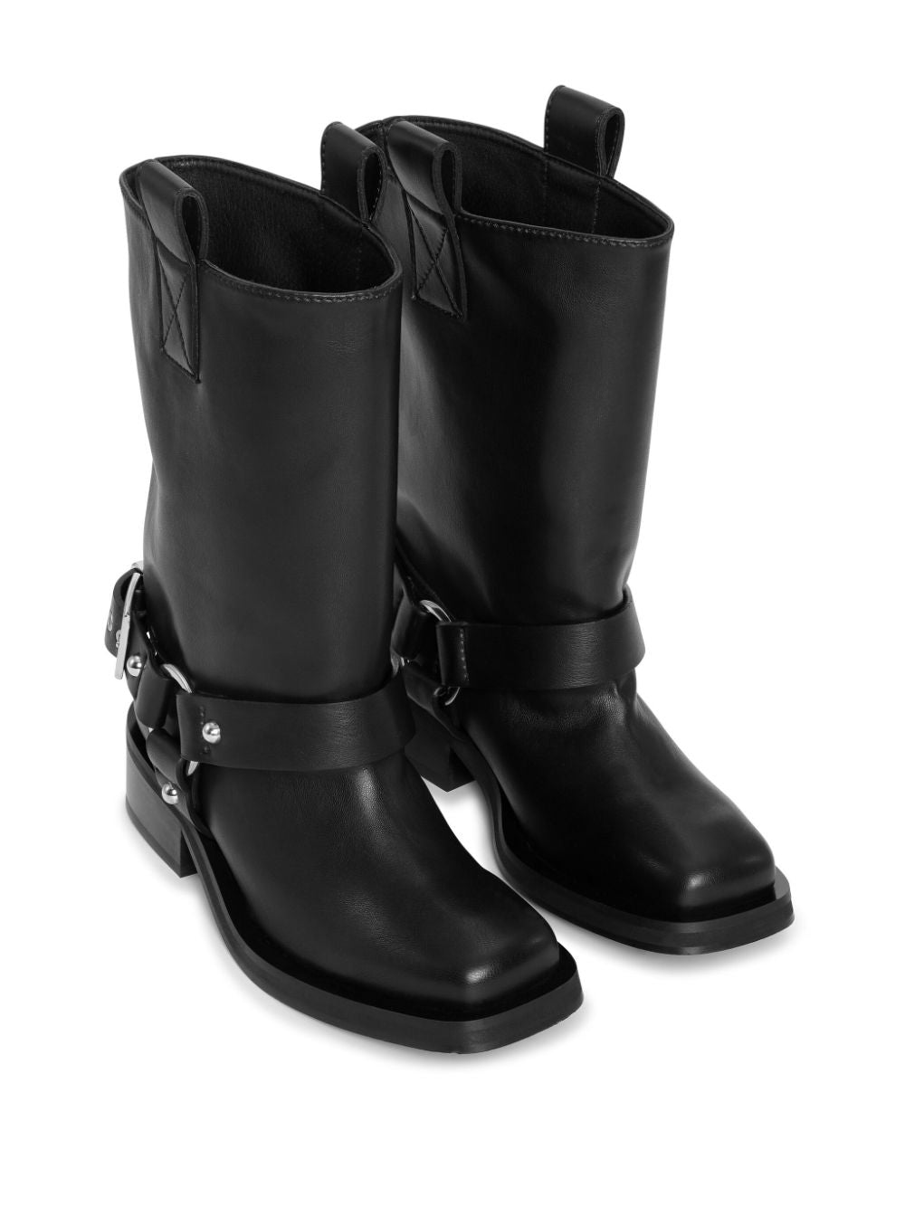Ganni Boots Black Exterior: Recycled Leather