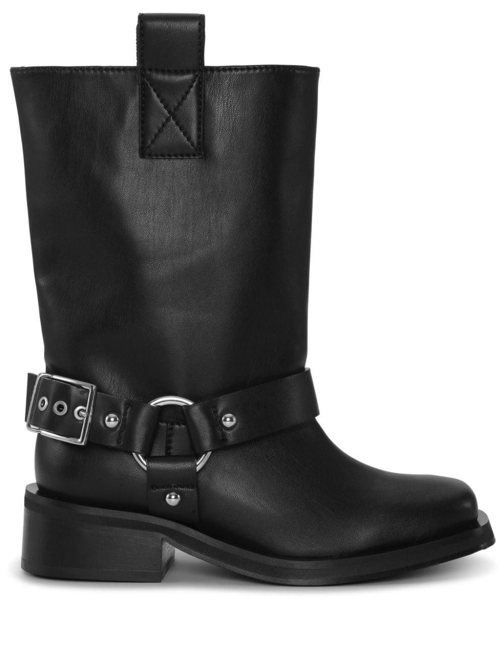 Ganni Boots Black Exterior: Recycled Leather