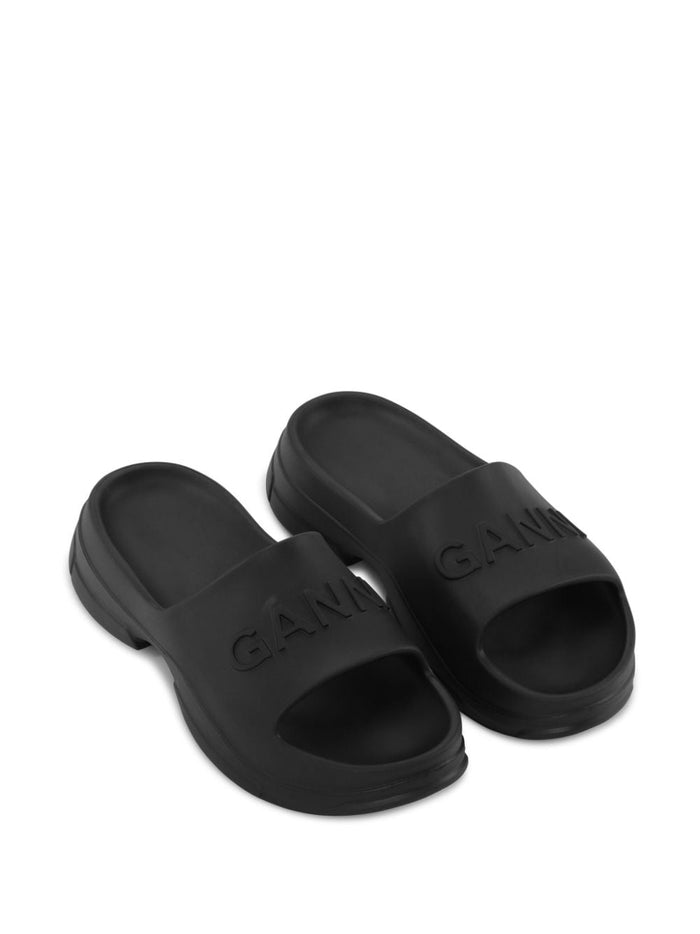 Ganni Sandals Black Polyethylene-vinyl Acetate