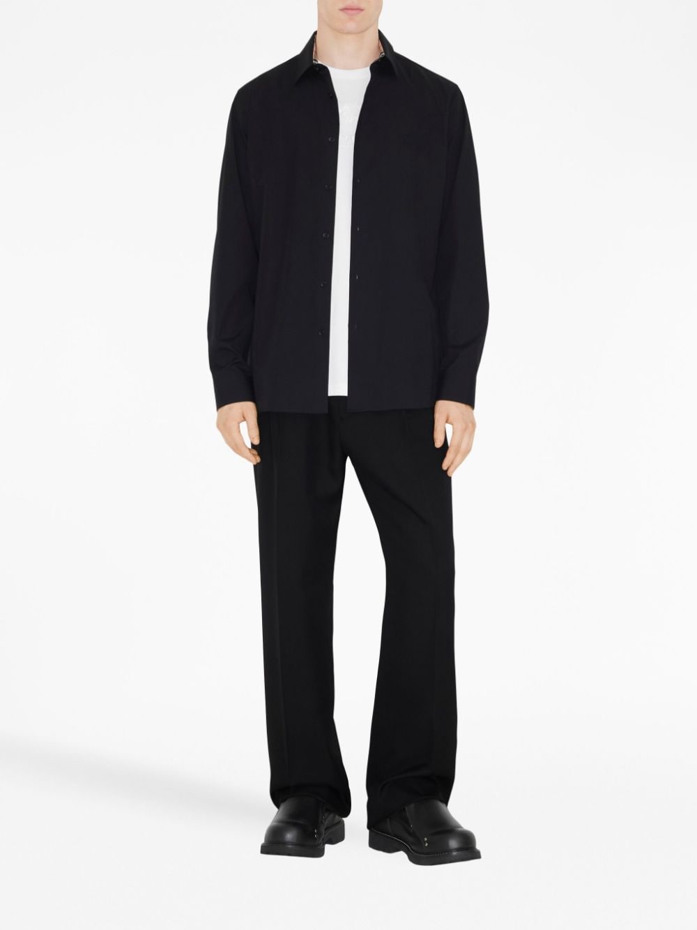 Burberry Shirts Black Cotton Elastane