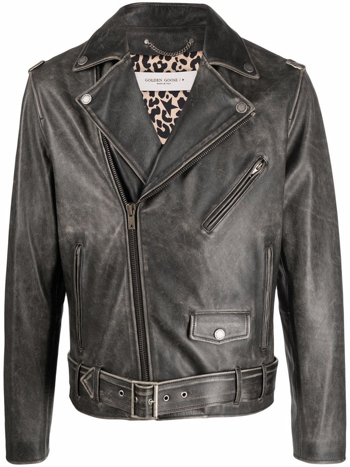 Golden Goose Jackets Black Calf Leather