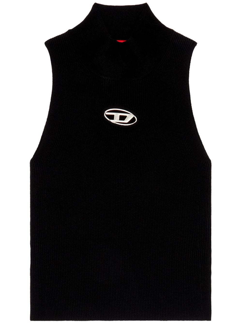 Diesel Top Black Viscose Polyester