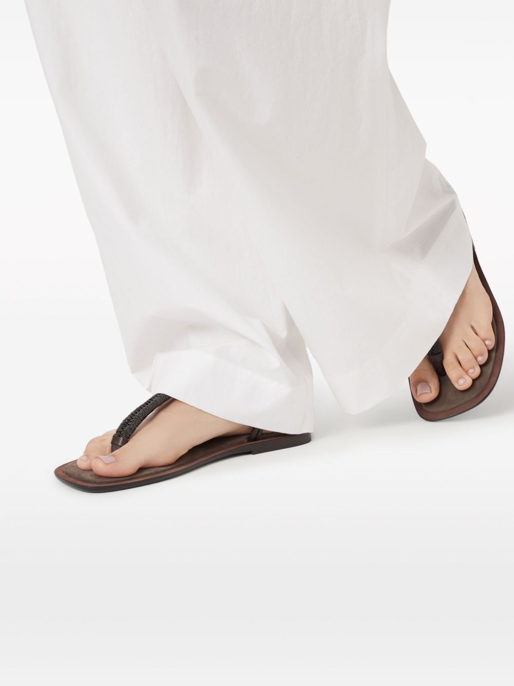 Brunello Cucinelli Sandals Marrone Outer: Leather