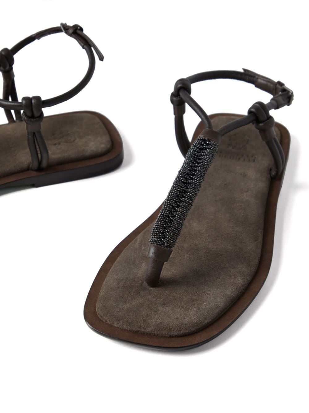 Brunello Cucinelli Sandals Marrone Outer: Leather