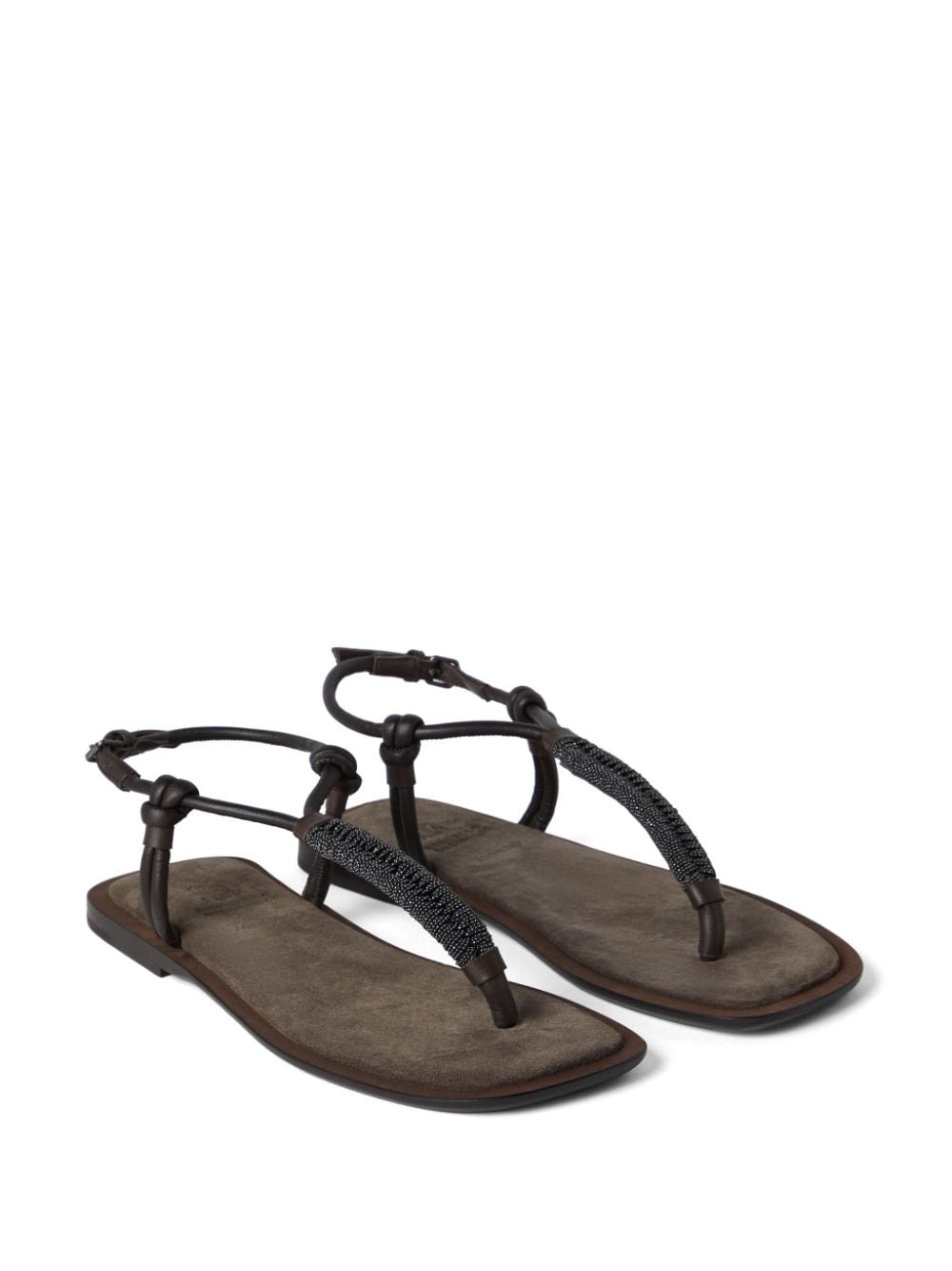 Brunello Cucinelli Sandals Marrone Outer: Leather