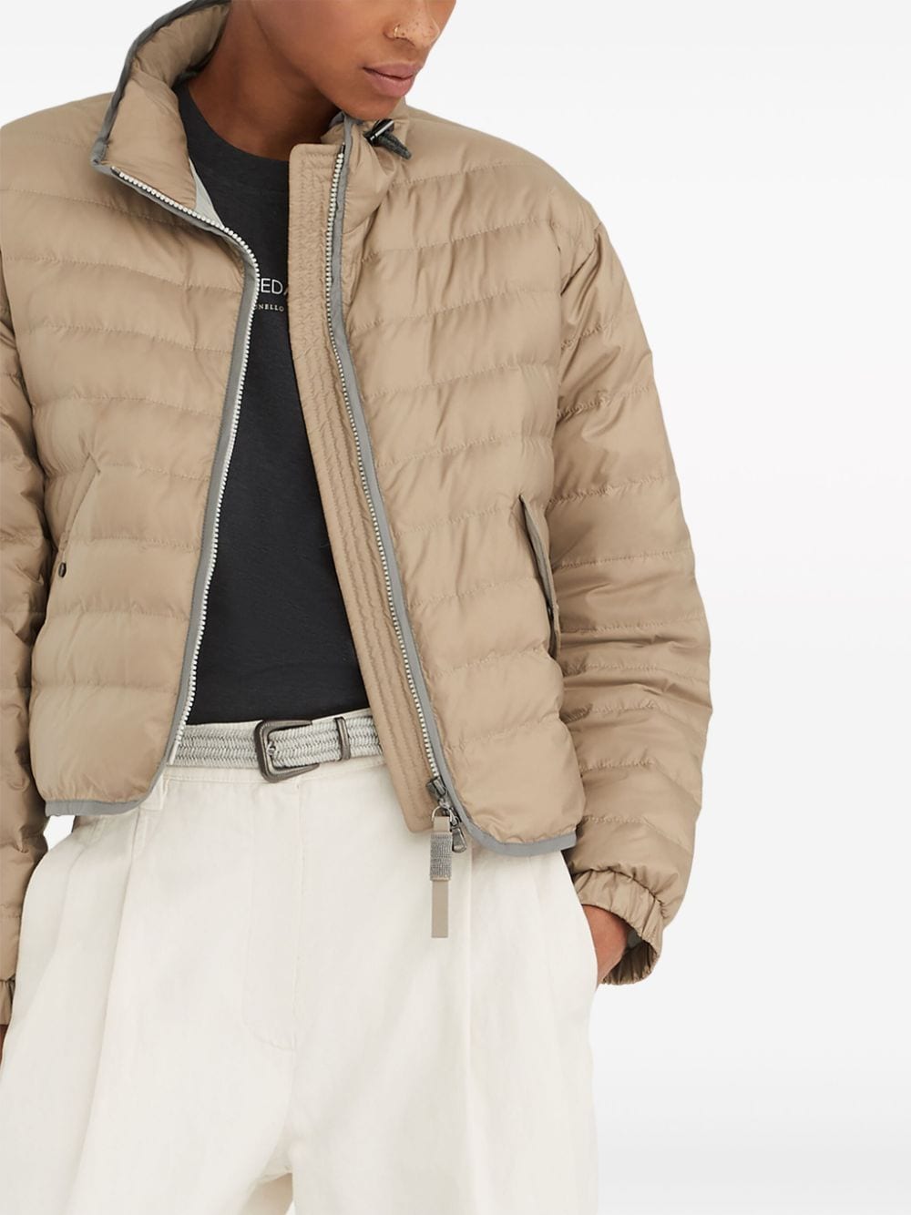 Brunello Cucinelli T-Shirts And Polos Grigio Scuro Cotton