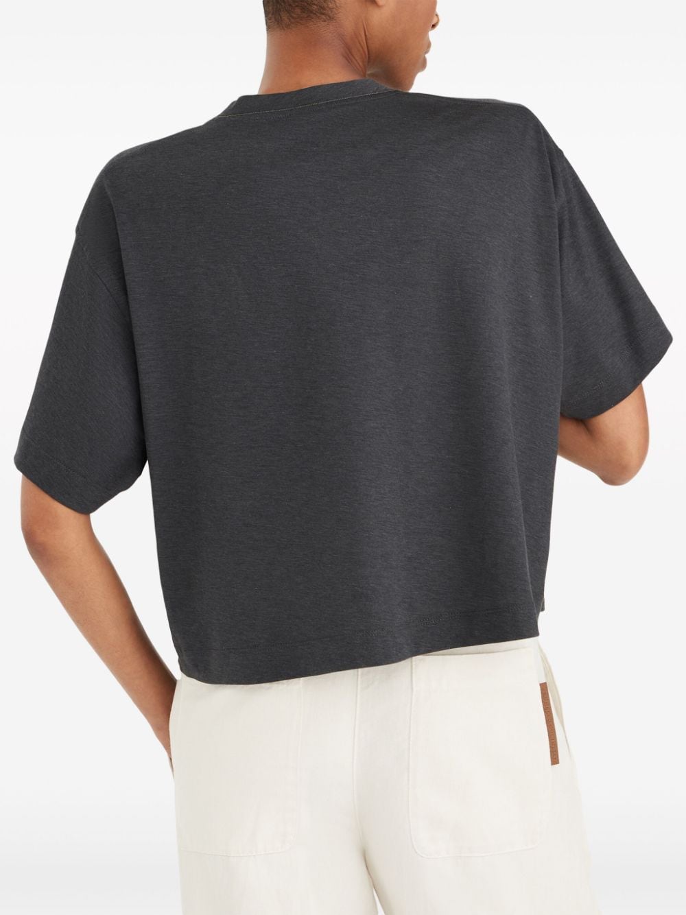 Brunello Cucinelli T-Shirts And Polos Grigio Scuro Cotton