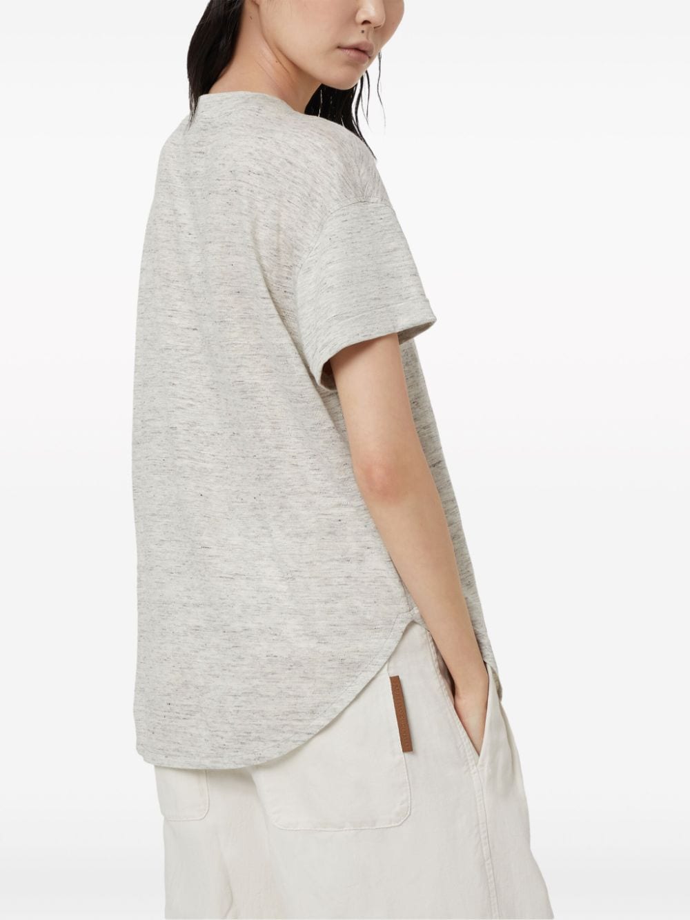Brunello Cucinelli T-Shirts And Polos Grigio Chiaro Linen/flax