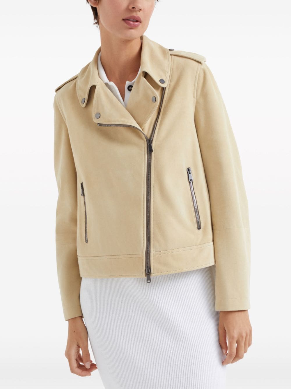 Brunello Cucinelli Jackets Giallo Leather