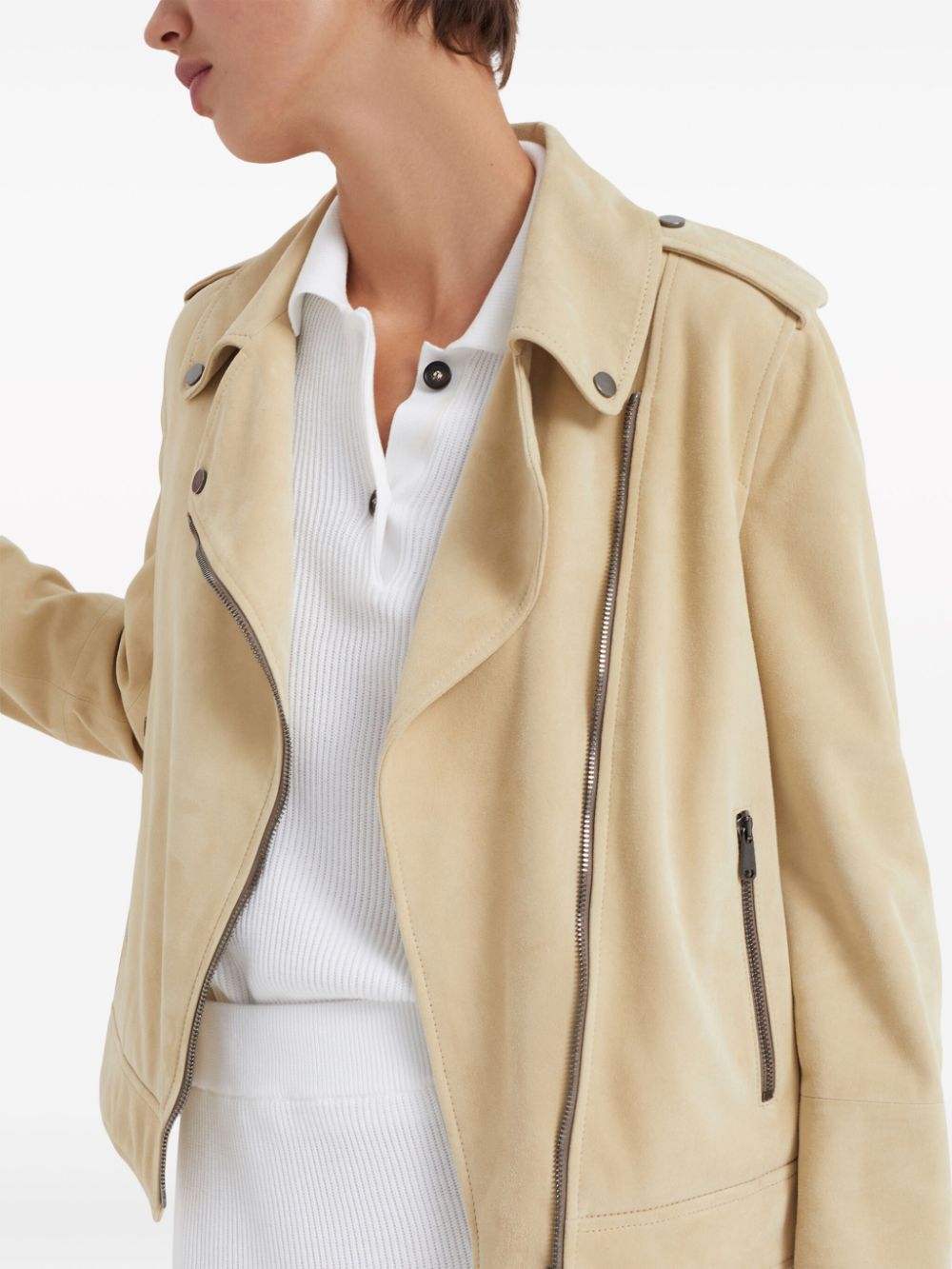 Brunello Cucinelli Jackets Giallo Leather