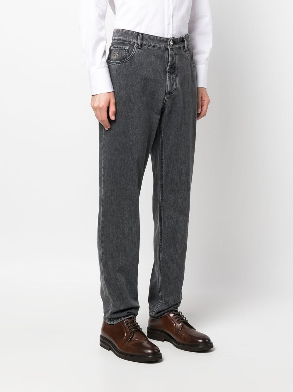 Brunello Cucinelli Jeans Grigio Outer: Leather