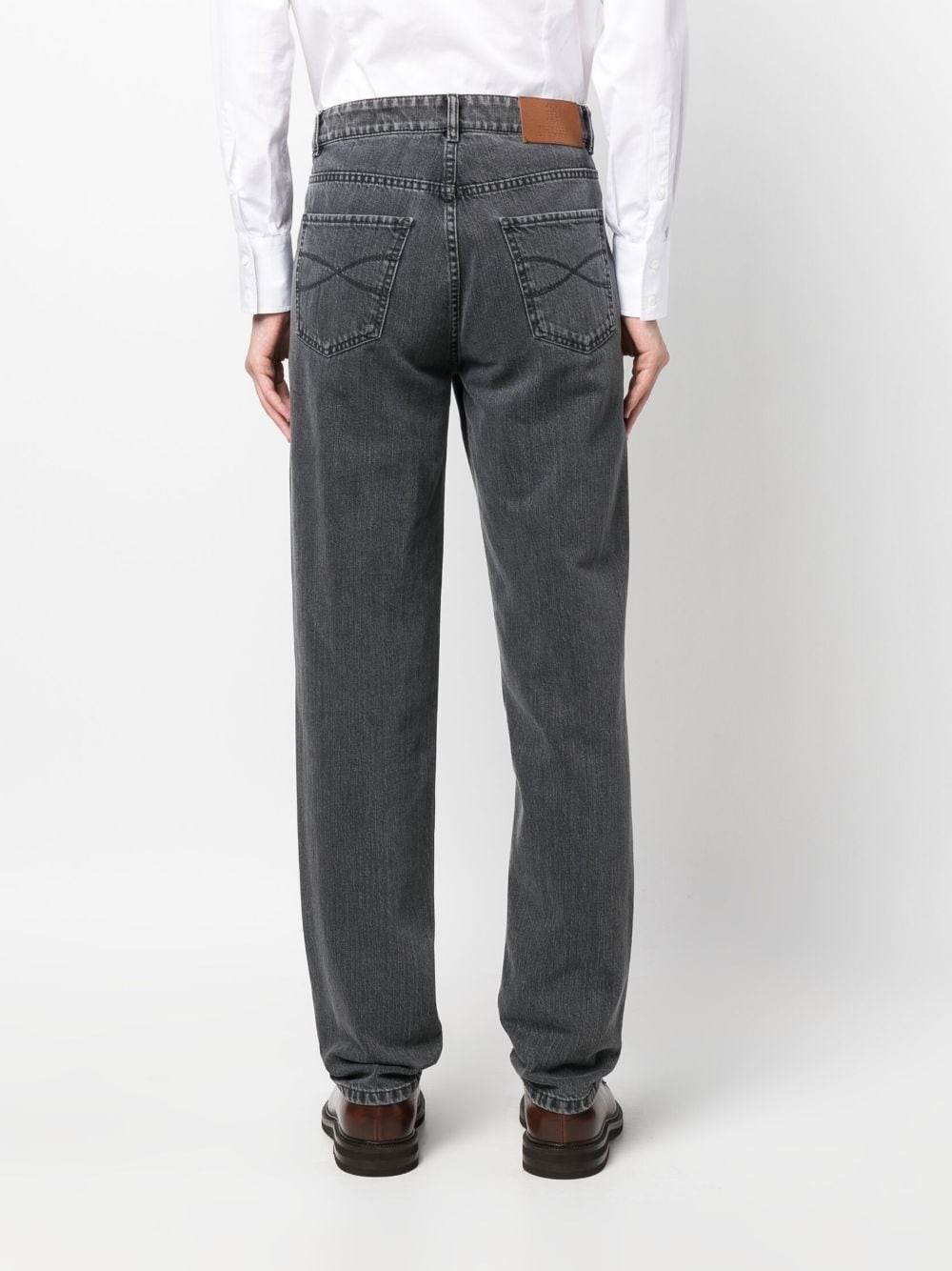 Brunello Cucinelli Jeans Grigio Outer: Leather