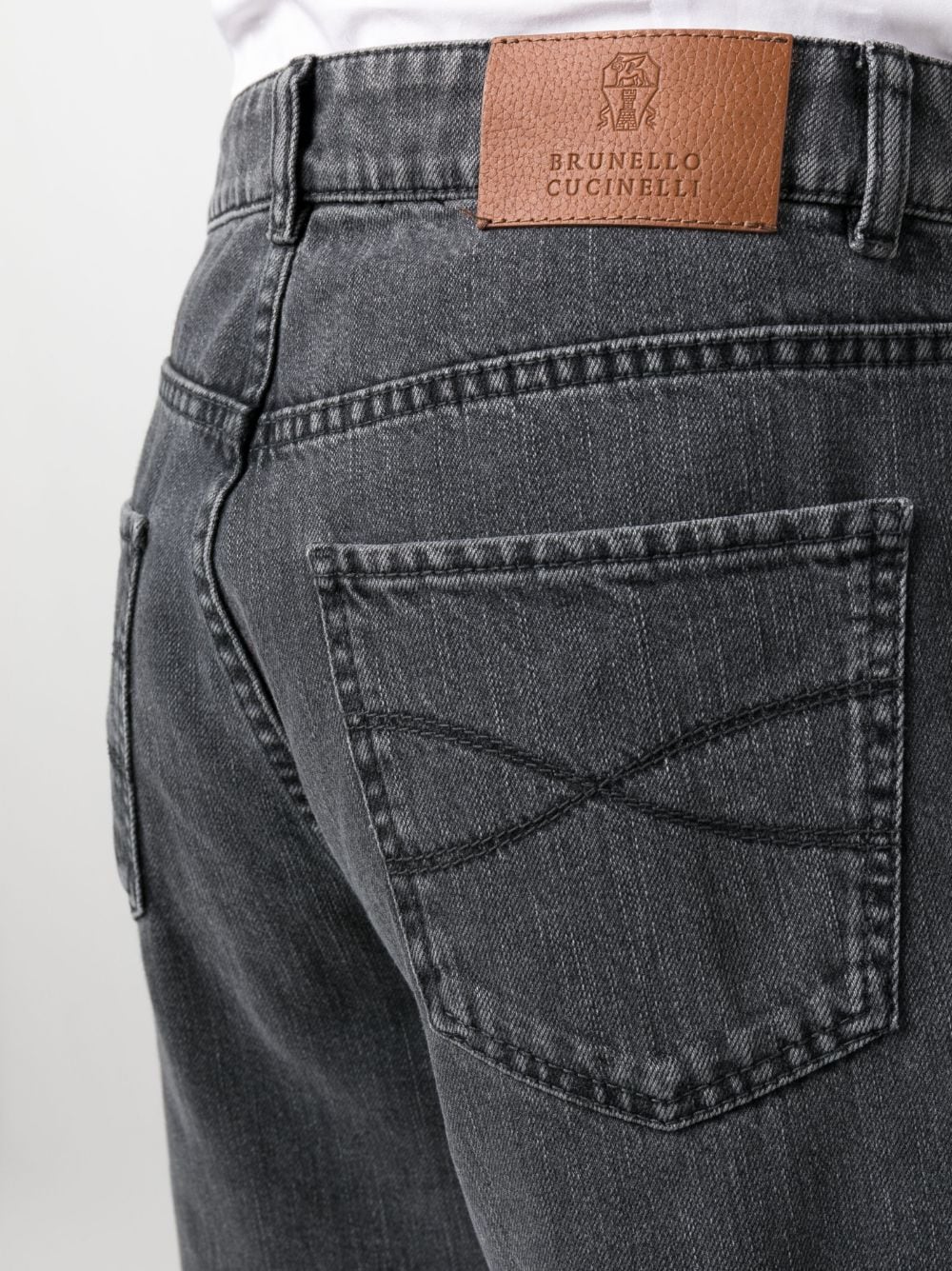 Brunello Cucinelli Jeans Grigio Outer: Leather