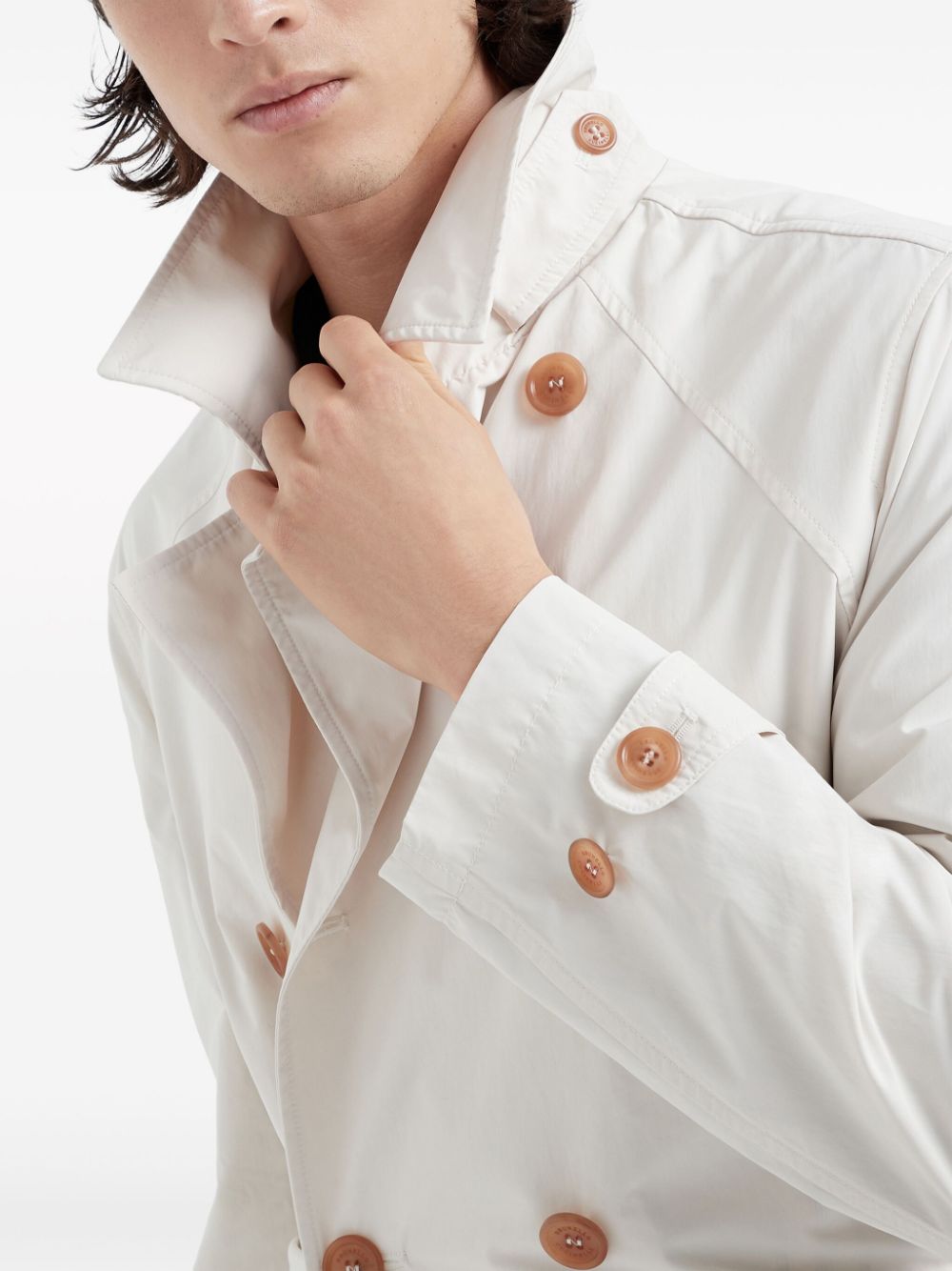 Brunello Cucinelli Coats Bianco Polyester