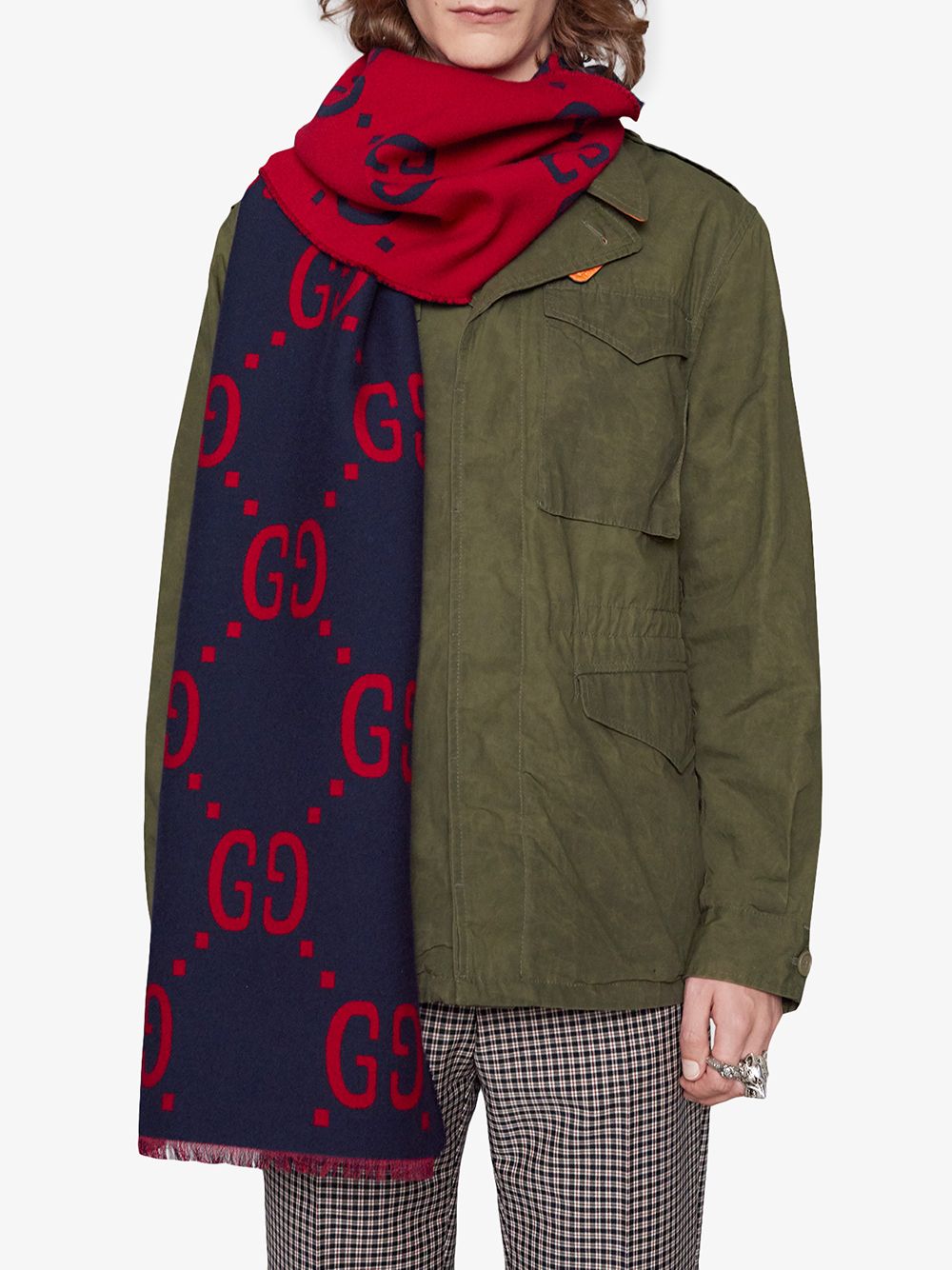 Gucci Scarfs Red Silk