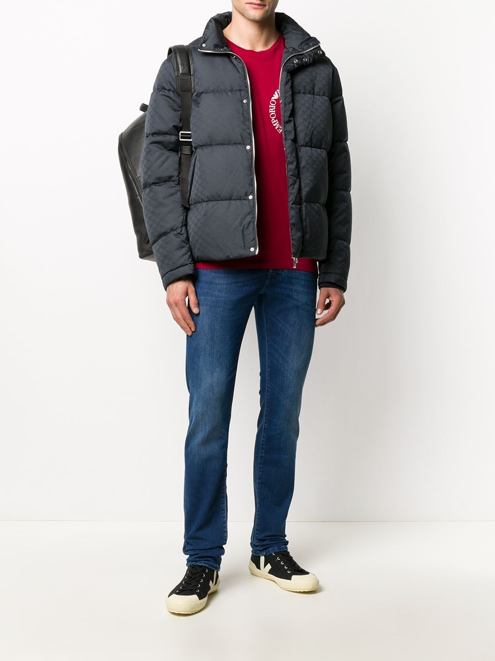 Emporio Armani Coats Blu Polyester