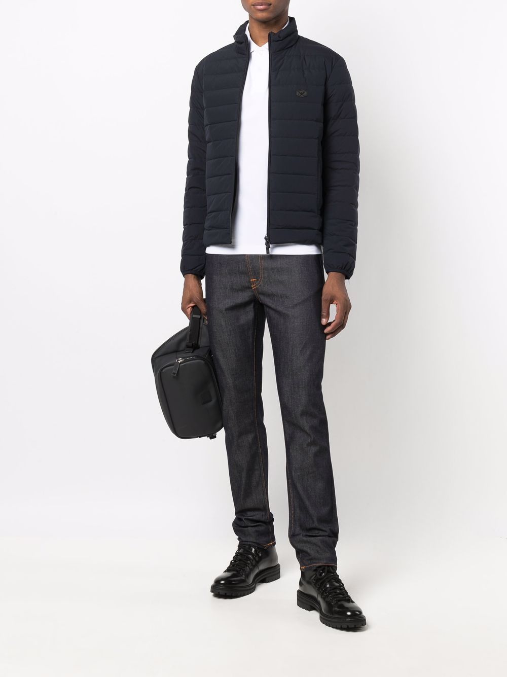 Emporio Armani Coats Blu Polyamide