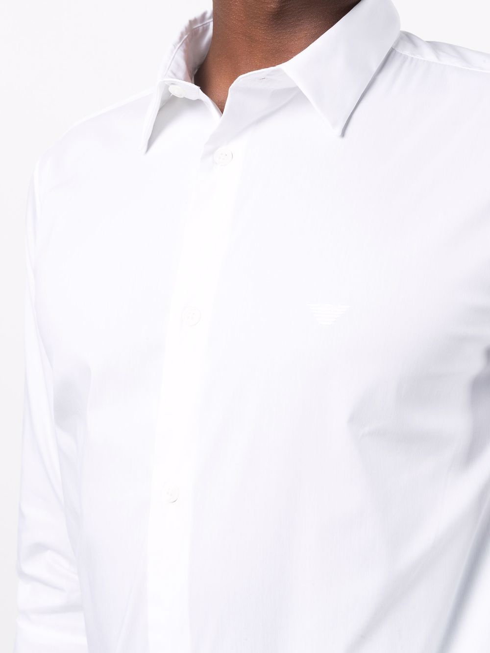 Emporio Armani Shirts Bianco Cotton