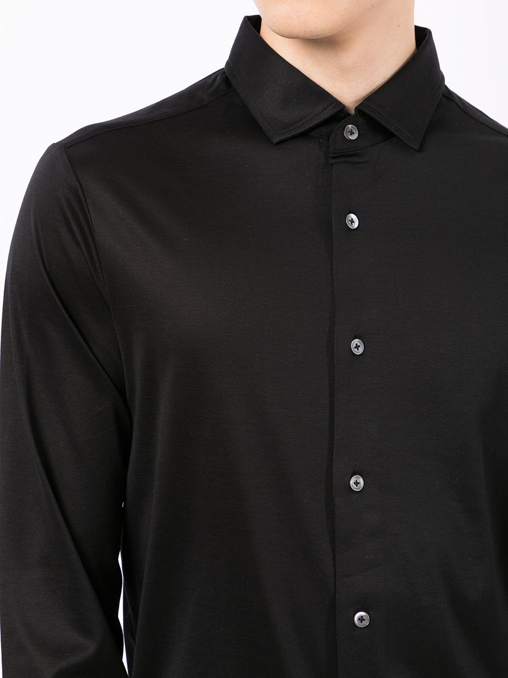 Emporio Armani Shirts Nero Lyocell