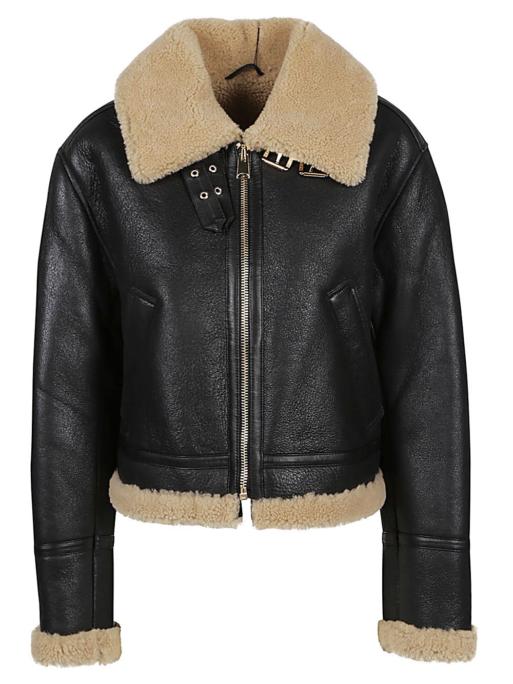 Enes Coats Black Leather