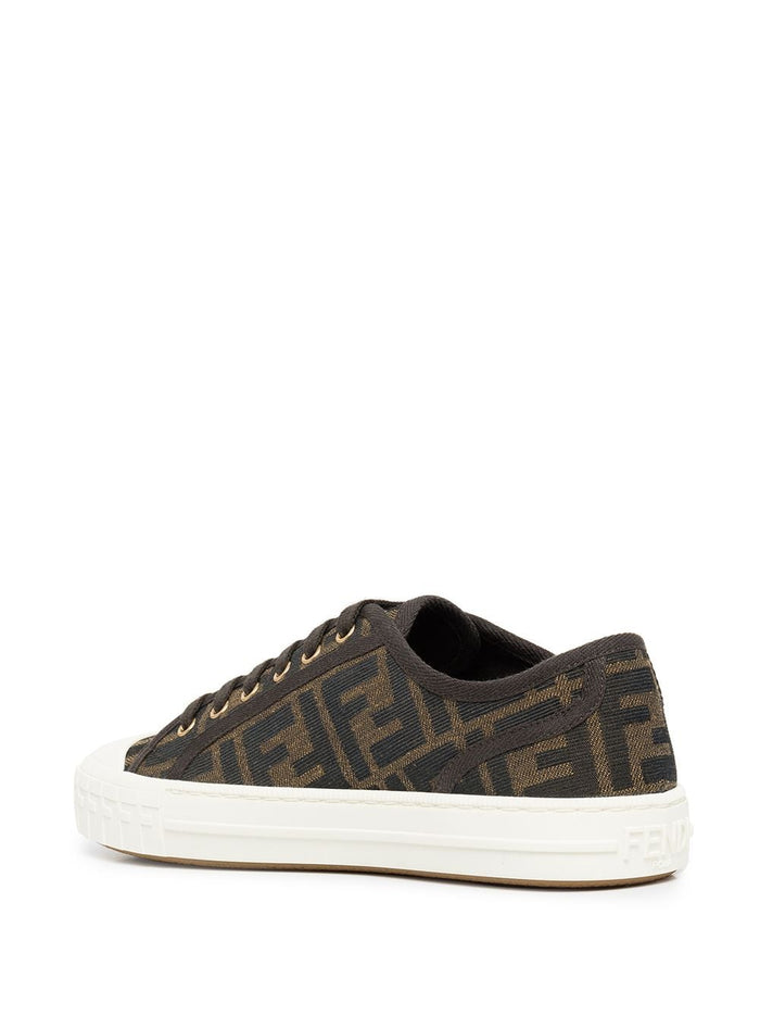 Fendi Sneakers Brown Polyamide