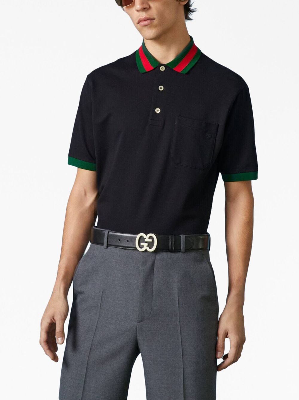 Gucci T-Shirts And Polos Black Cotton Elastane