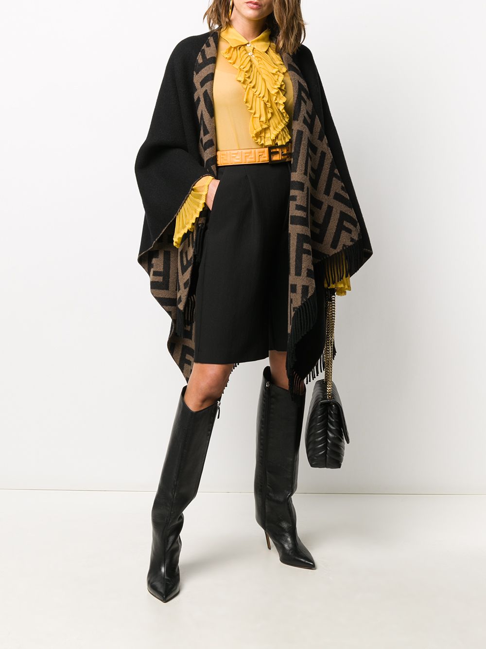 Fendi Jackets Black Wool