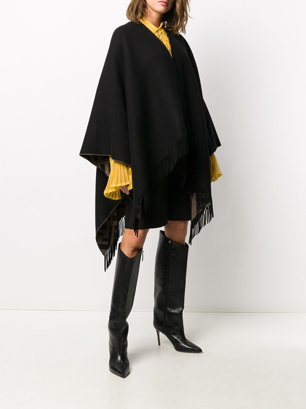 Fendi Jackets Black Wool
