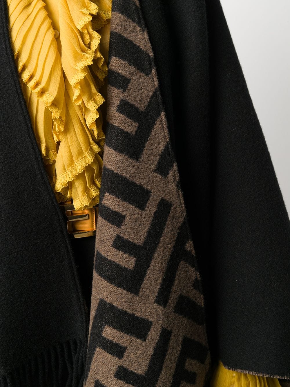 Fendi Jackets Black Wool
