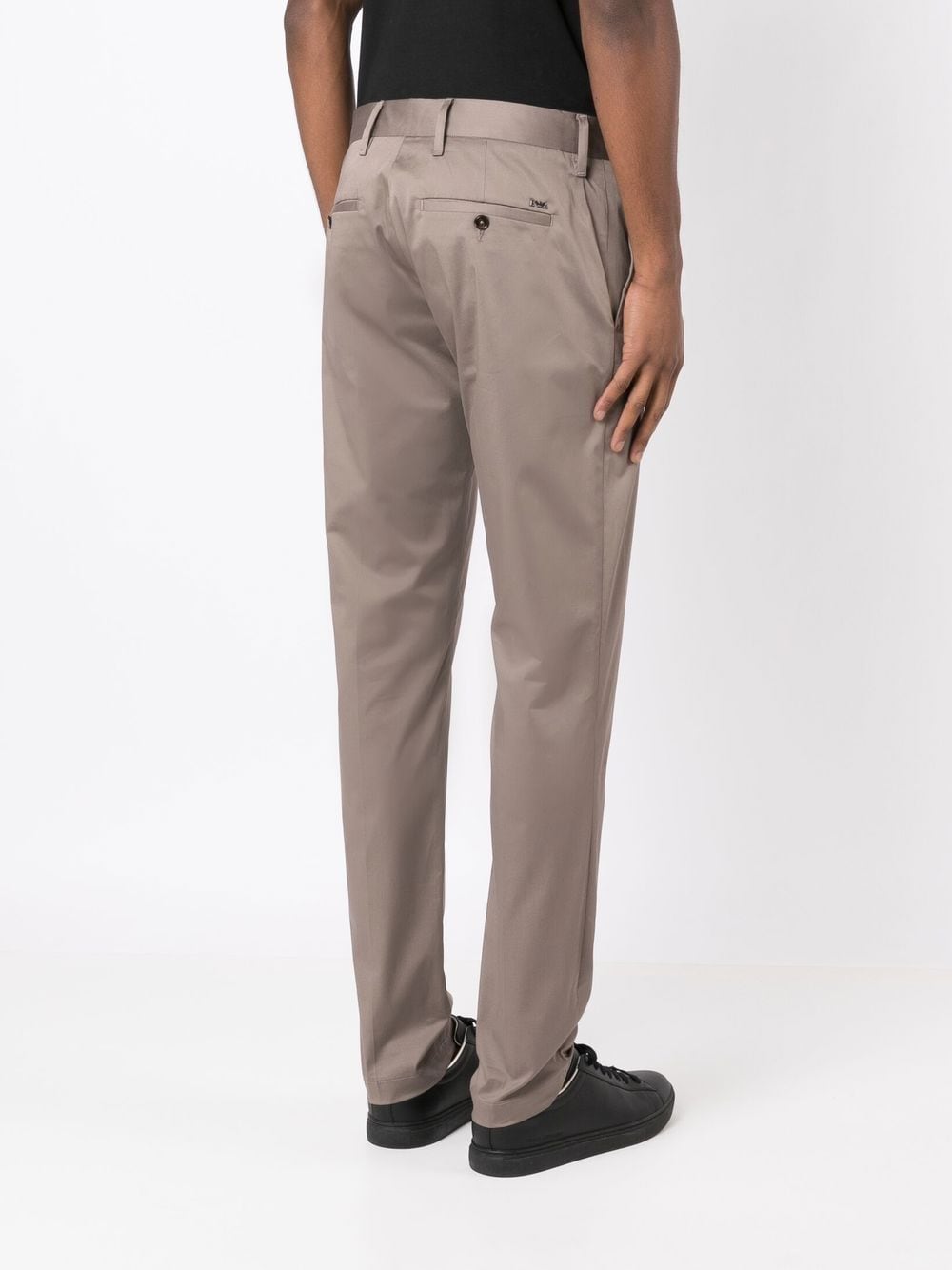 Emporio Armani Trousers Tortora Cotton