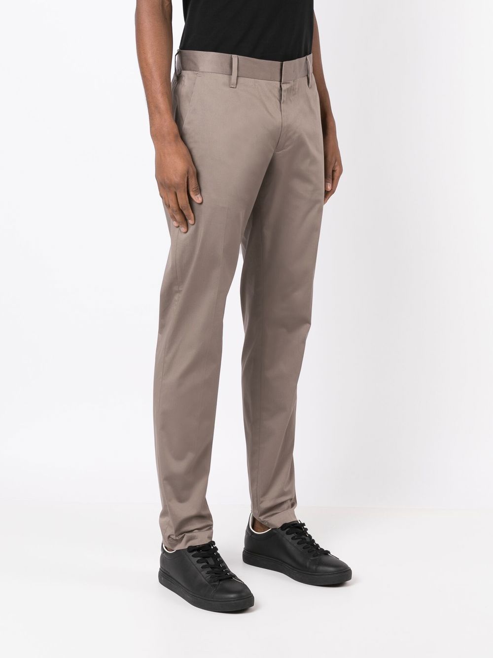 Emporio Armani Trousers Tortora Cotton