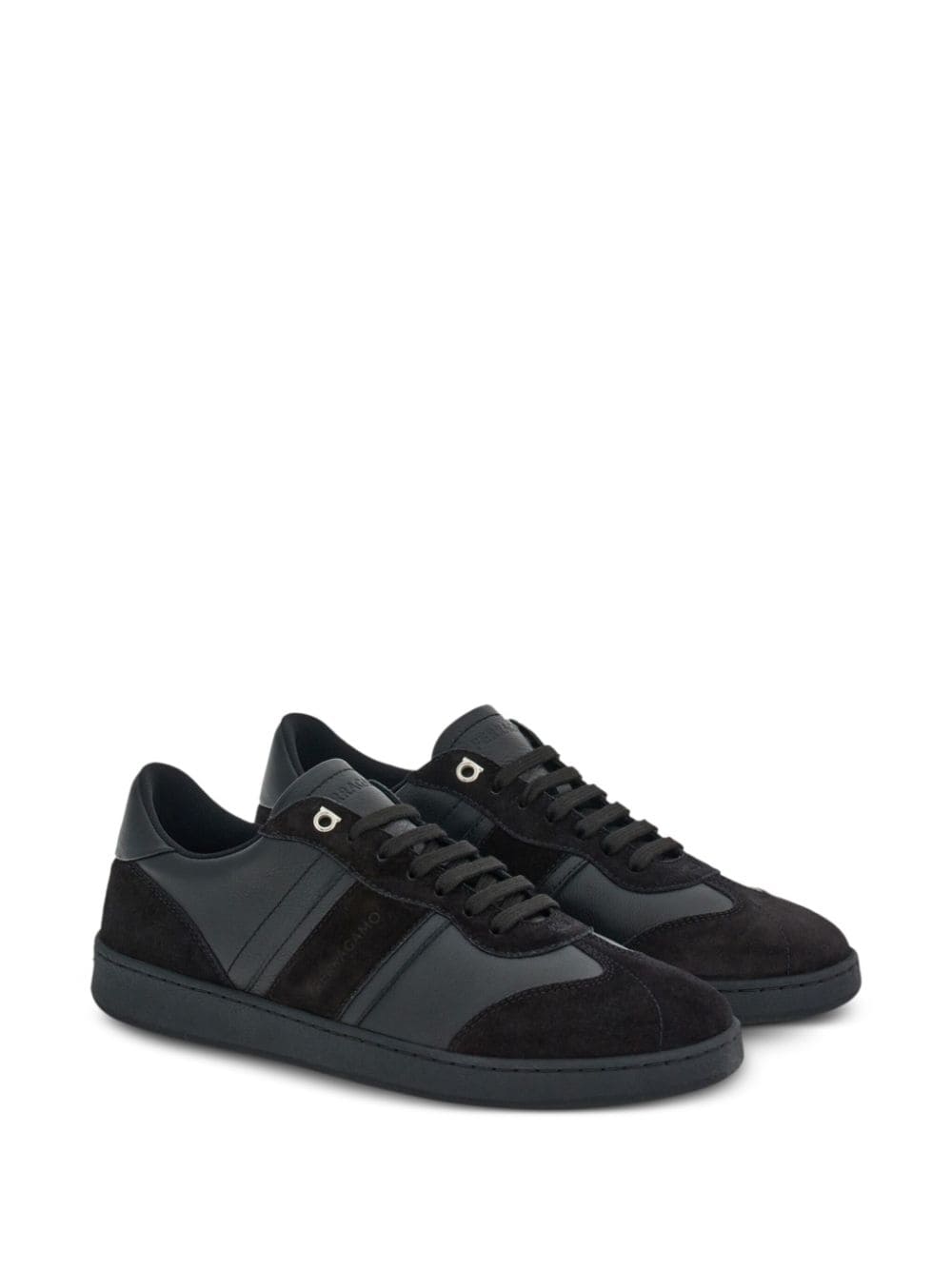 Ferragamo Sneakers Black Outside: Calf Lining: Fabric