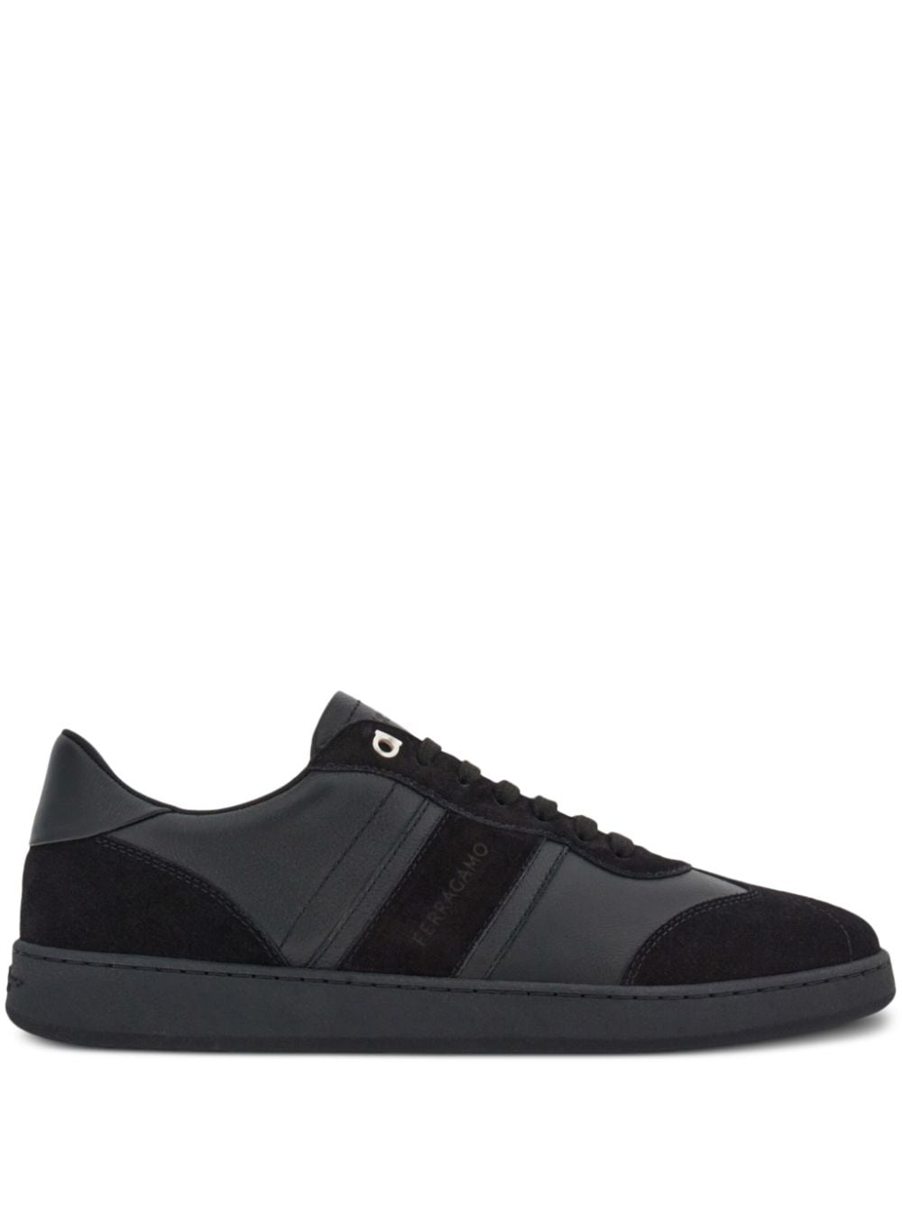 Ferragamo Sneakers Black Outside: Calf Lining: Fabric