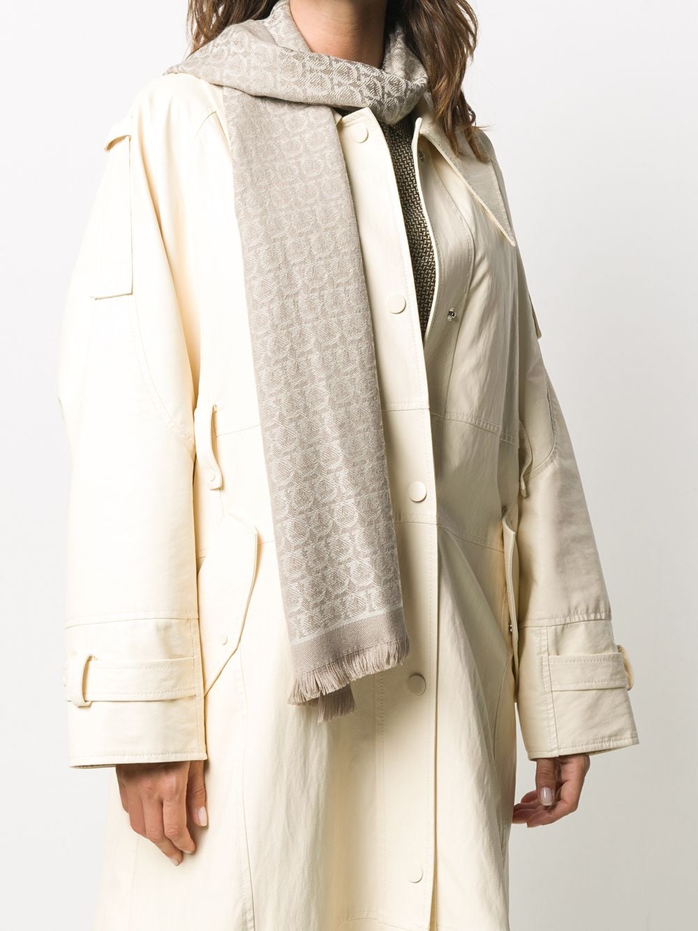 Ferragamo Scarfs Beige Wool