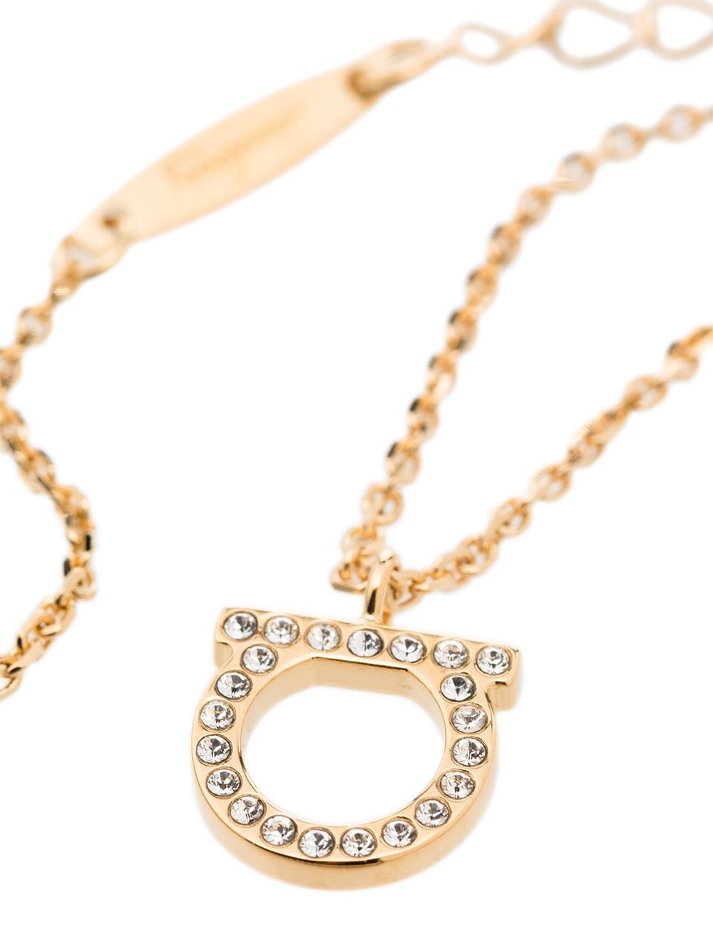 Ferragamo Bijoux Golden Brass Glass